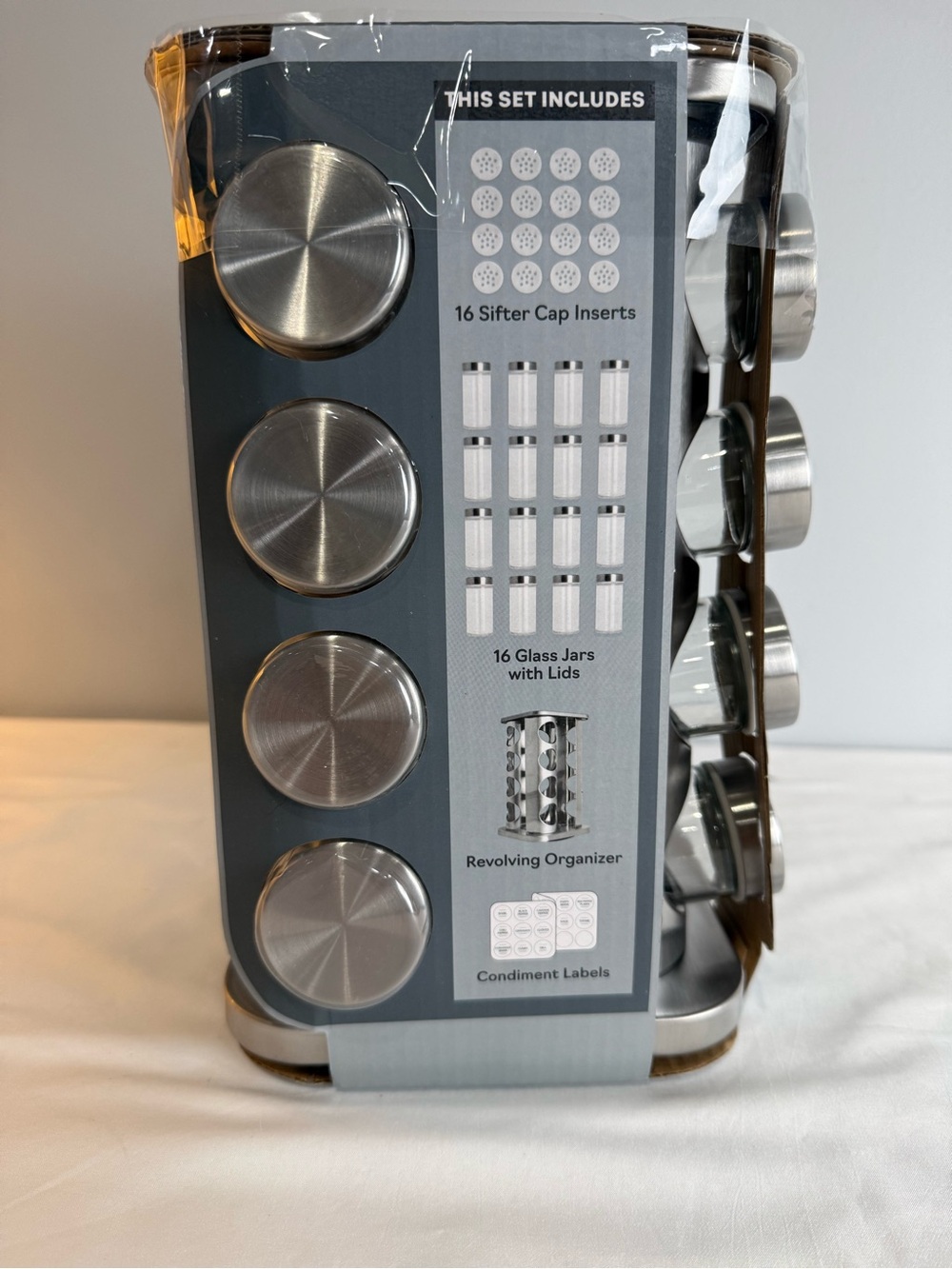 GOURMET KITCHEN 16 Pc Revolving Spice Rack